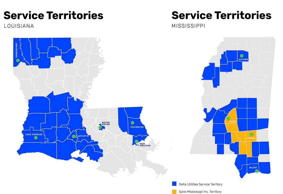 Delta Utilities acquired Spire Mississippi's natural gas business in Covington, Forrest, Jefferson Davis, Jones, Lamar, Rankin, and Simpson counties on April 22, 2026.